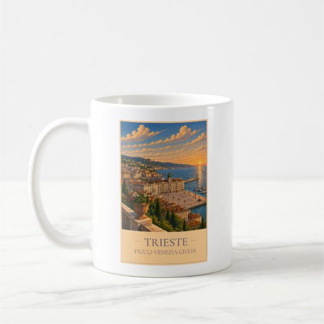 Trieste, Italy – Vintage Travel Mug (Left)