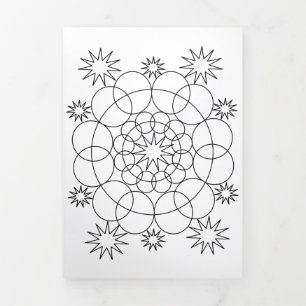 Trifold Card - Mandala Booklet to Colour