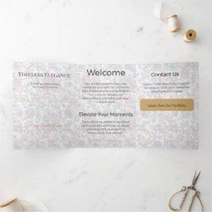 Trifold Card Minimalist Elegant Neutral Design
