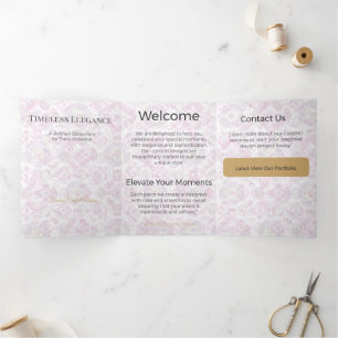 Trifold Card Minimalist Elegant Neutral Design