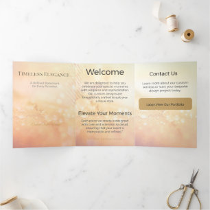 Trifold Card Minimalist Elegant Neutral Design