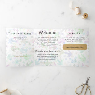 Trifold Card Minimalist Elegant Neutral Design