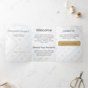Trifold Card Minimalist Elegant Neutral Design