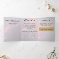 Trifold Card Minimalist Elegant Neutral Design