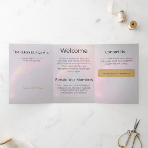 Trifold Card Minimalist Elegant Neutral Design