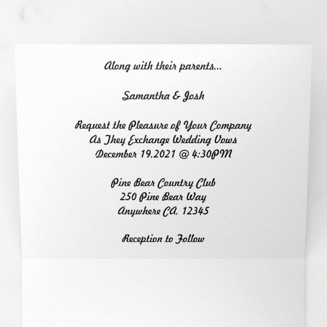 Trifold Letter Fold Program (Inside First)