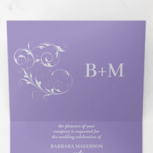 Trifold Personalized Wedding Invitation
