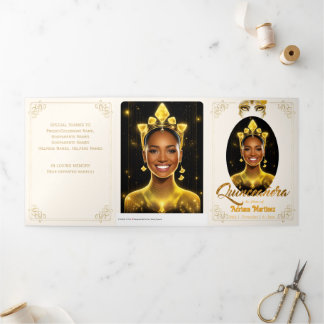 Trifold Quinceañera Program