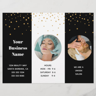 Trifold  Salon Spa Professional Price List  Flyer