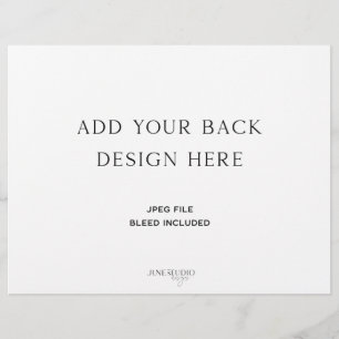 Trifold Wedding Program 8.5x11"