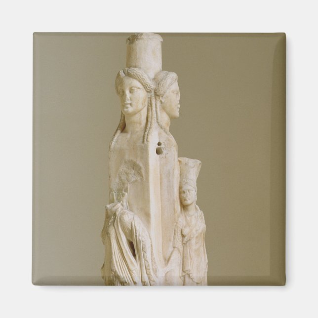 Triform Herm of Hecate, Marble sculpture, Attic pe Magnet (Front)