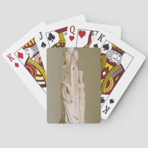 Triform Herm of Hecate, Marble sculpture, Attic pe Playing Cards