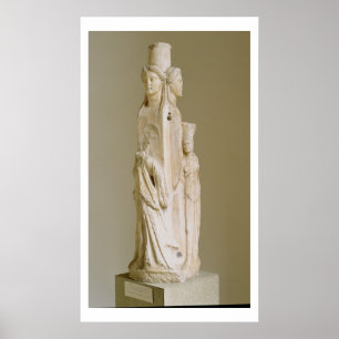 Triform Herm of Hecate, Marble sculpture, Attic pe Poster