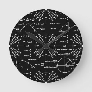 Trig & Triangles Round Clock
