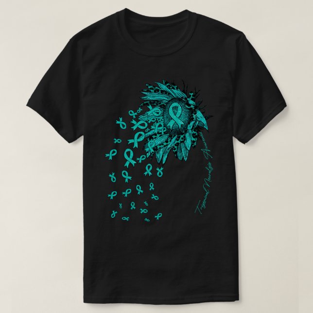 Trigeminal Neuralgia Awareness Awareness Sunflower T-Shirt (Design Front)
