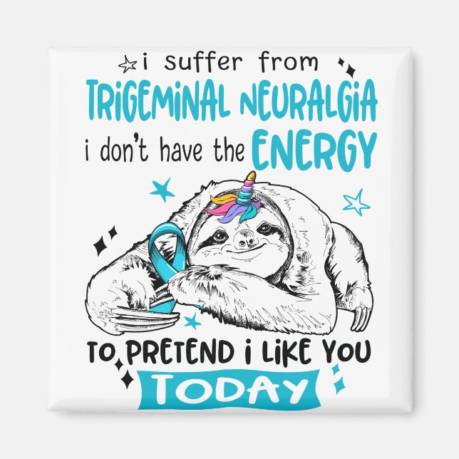 Trigeminal Neuralgia Awareness Month Ribbon Gifts Magnet (Front)