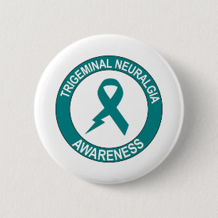 Trigeminal Neuralgia Bolt Ribbon 2 Inch Round Button