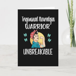 Trigeminal Neuralgia Warrior Teal Ribbon Awareness Card