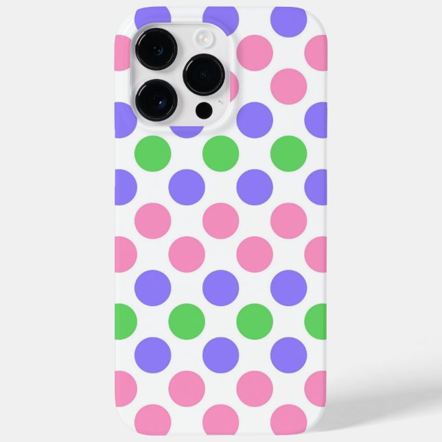 Trigender Pride Flag Colours Polkadots Case-Mate iPhone Case (Back)