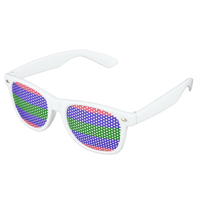Trigender Pride Flag Retro Sunglasses (Angled)