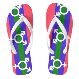 Trigender Pride Flip Flops