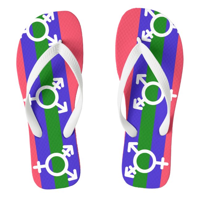 Trigender Pride Flip Flops (Footbed)