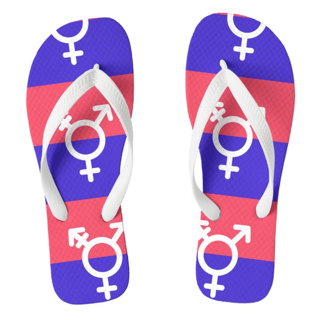 Trigender Pride Flip Flops (Footbed)