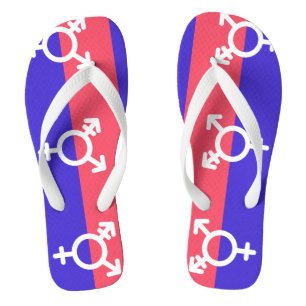 Trigender Pride Flip Flops