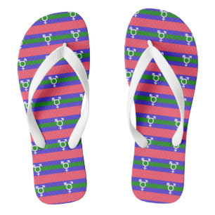 Trigender Pride Flip Flops