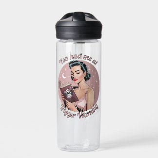 Trigger Warning Pin Up Reader Water Bottle