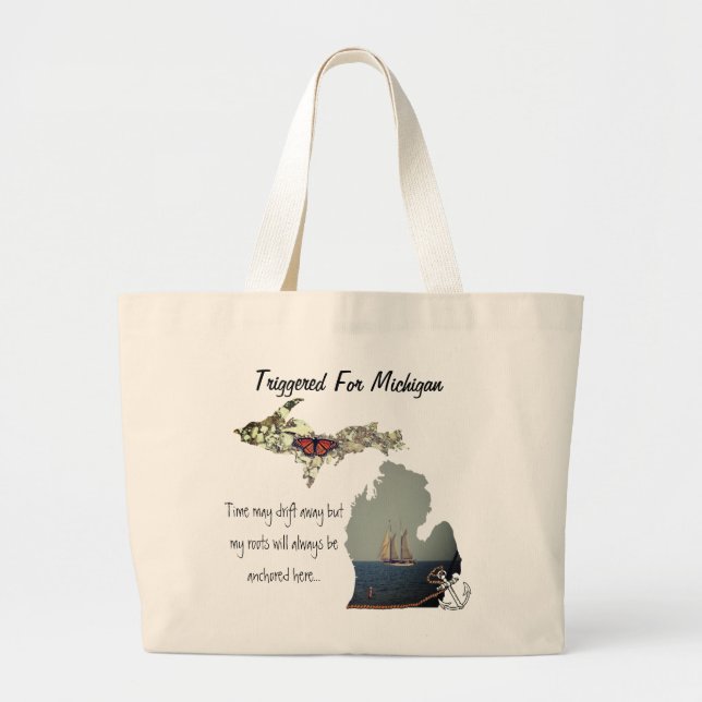 Triggered For Michigan Tote (Front)