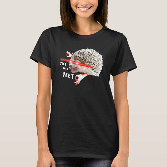 Triggered Hedgehog Meme Circle Game Yeet T-Shirt (Front)