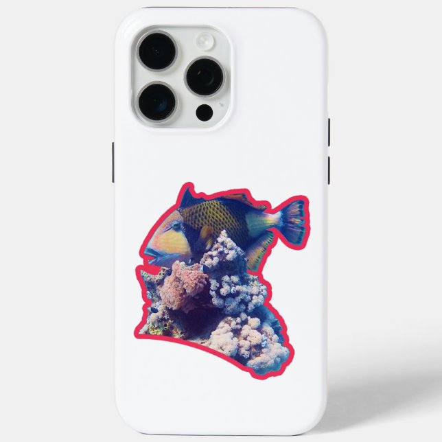 Triggerfish | Red-Bordered Organic Crop View |  Case-Mate iPhone Case (Back)