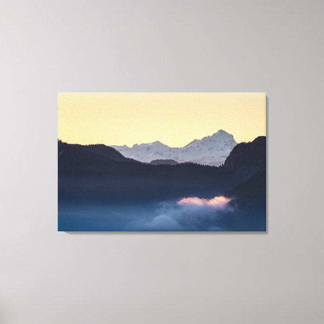 Triglav mountain at sunset canvas print (Front)