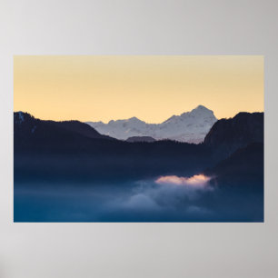 Triglav mountain at sunset poster