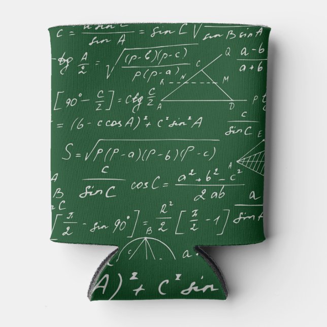 Trigonometry formulas geometric blackboard pattern can cooler (Front)