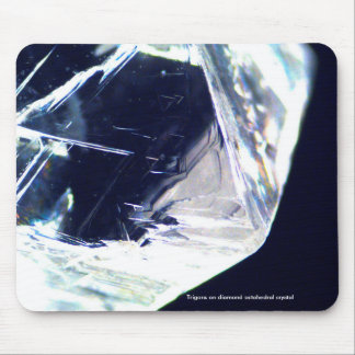 Trigons on diamond octahedral crystal mousepad