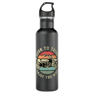 Triker Born Trike Enjoy The Ride Motor Trike Retro 710 Ml Water Bottle