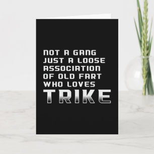 Triker Motor Trike Trikers Motorcycle Funny Retro Card