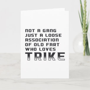 Triker Motor Trike Trikers Tricycle Funny Vintage Card