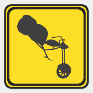 Trikes Ahead! Square Sticker