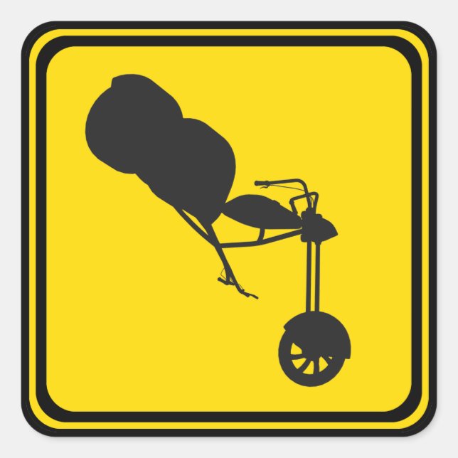 Trikes Ahead! Square Sticker (Front)