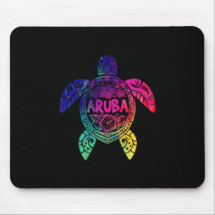Tril Aru Tie Dye Sea Turtle Aru Beach Vacation Mouse Pad