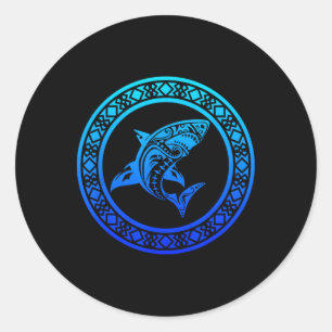 Tril Shark Vintage Retro Throwck Vacation  Classic Round Sticker