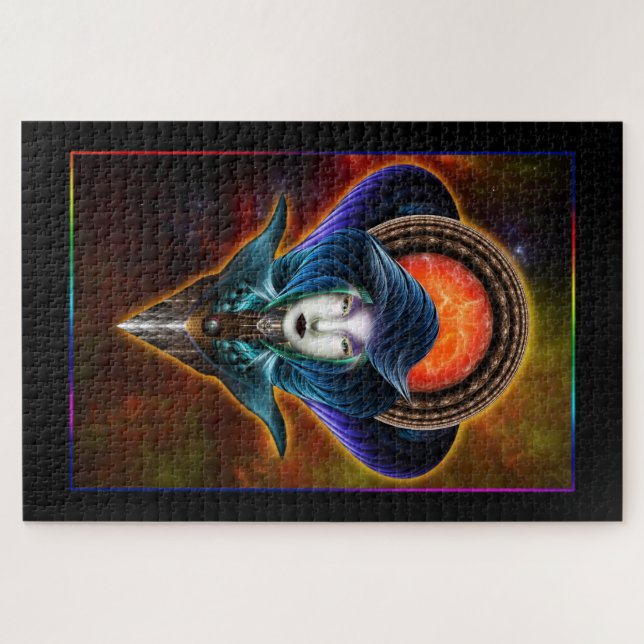 Trilia Red Nebula Portrait Jigsaw Puzzle (Horizontal)