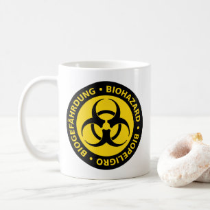Trilingual Biohazard  Warning Mug