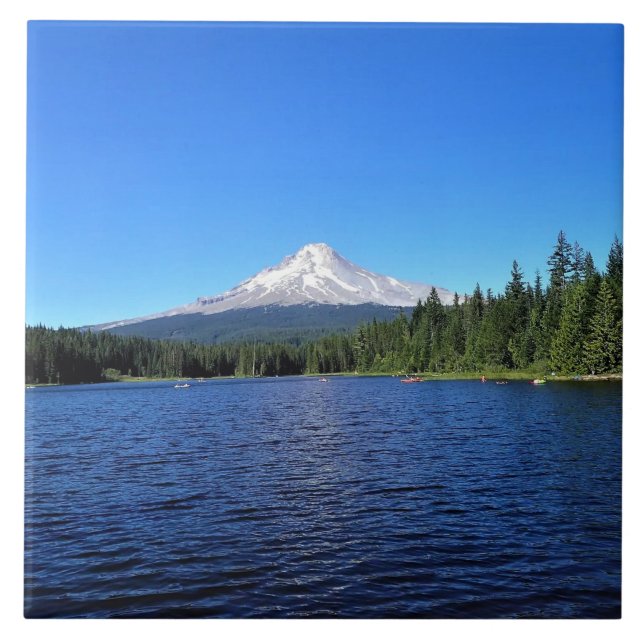 Trillium Lake, OR Tile (Front)