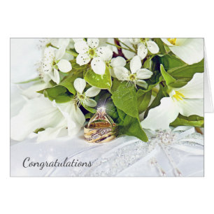 Trillium Wedding Bouquet With Rings