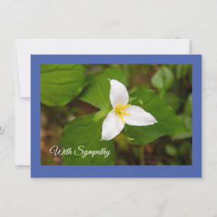 Trillium Wild Flower Flat Card