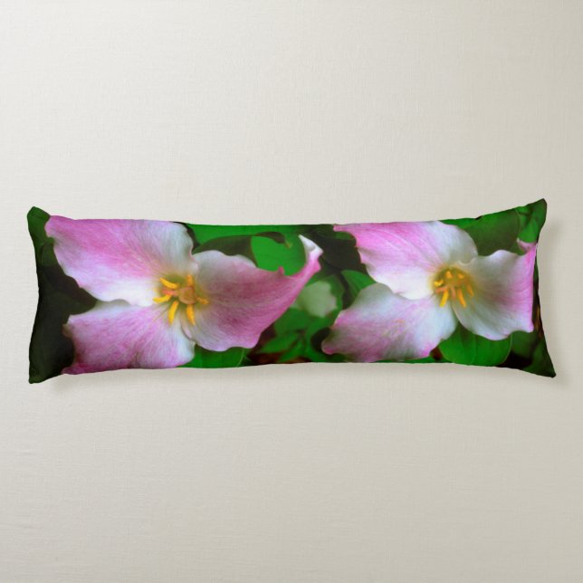 Trillium Wildflower Body Pillow (Back)